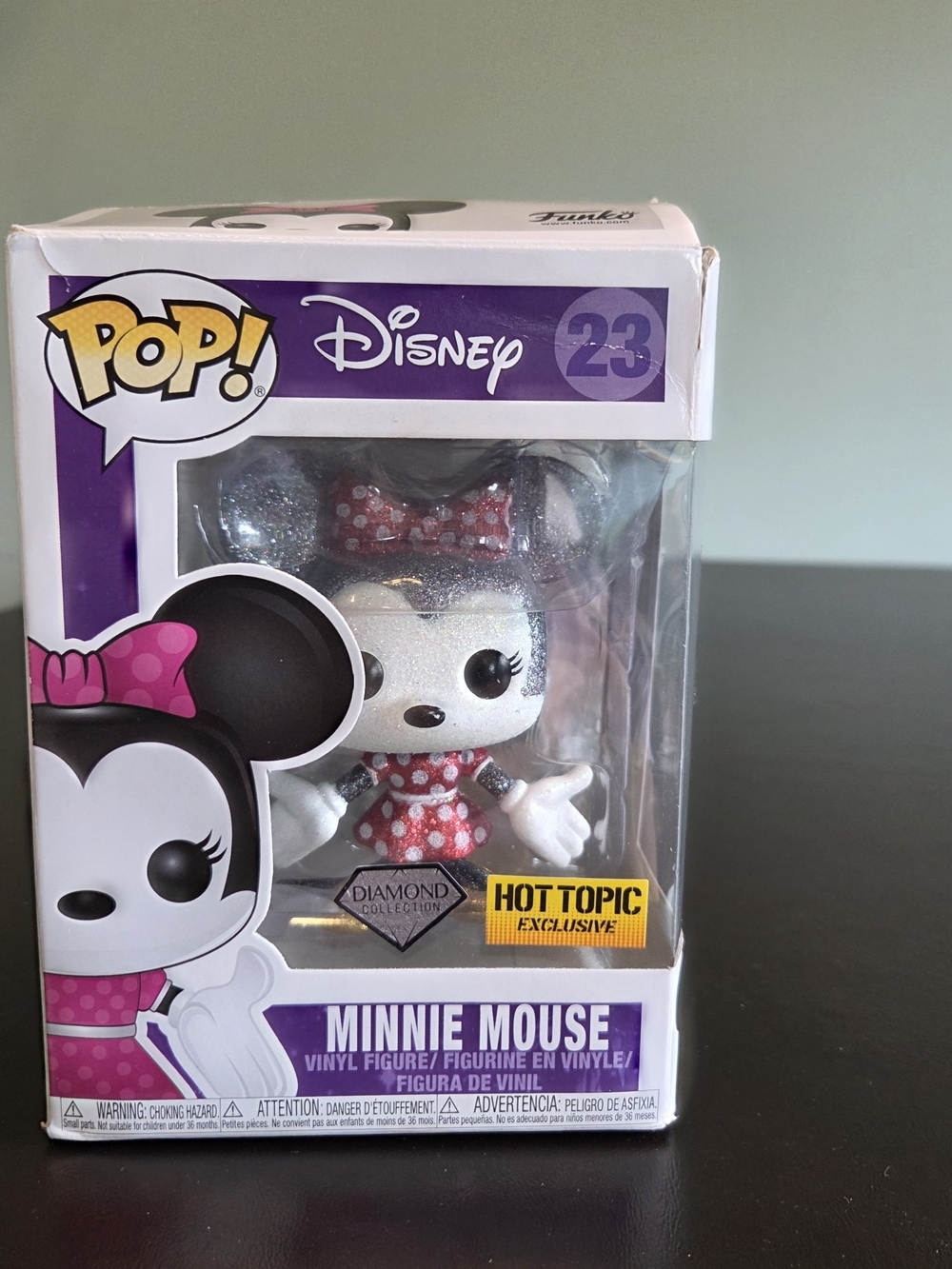 Funko Pop! Disney Minnie Mouse #23 Diamond Collection Hot Topic Exclusive